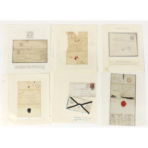 318 - 17th century and later postal history some with penny reds and wax seals including two Bishop marks,... 