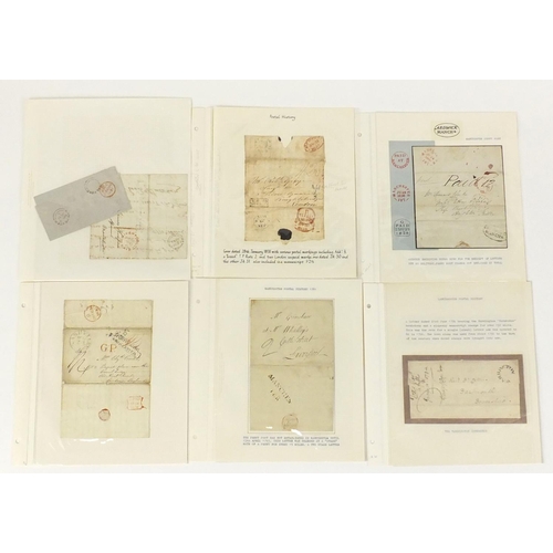 318 - 17th century and later postal history some with penny reds and wax seals including two Bishop marks,... 