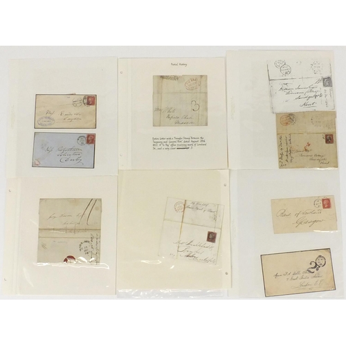 318 - 17th century and later postal history some with penny reds and wax seals including two Bishop marks,... 