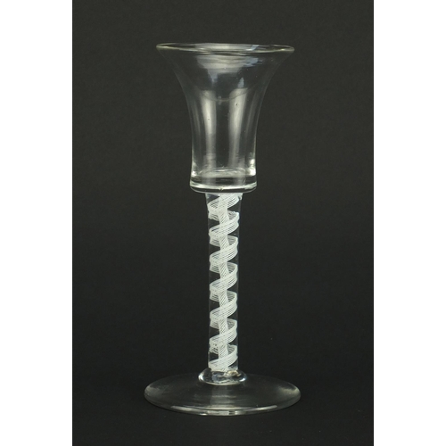 739 - George III glass with air twist stem, 16cm high