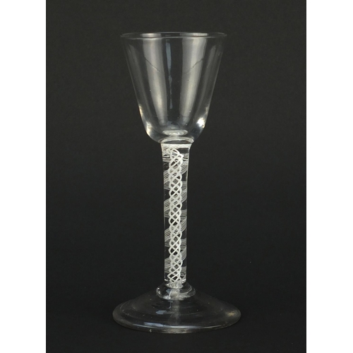 741 - George III glass with air twist stem, 15cm high