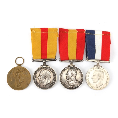 341 - British Military World War I and World War II medal group including a pair awarded to 296179W:H.CATT... 