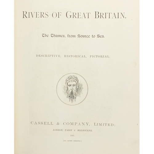 265 - Rivers of Great Britain, the Thames from source to sea, 19th Century hardback book, Cassell & Compan... 