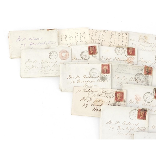 323 - Collection of Victorian postal history covers, mostly with penny reds