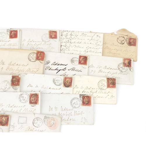 323 - Collection of Victorian postal history covers, mostly with penny reds