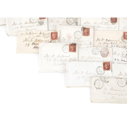 323 - Collection of Victorian postal history covers, mostly with penny reds