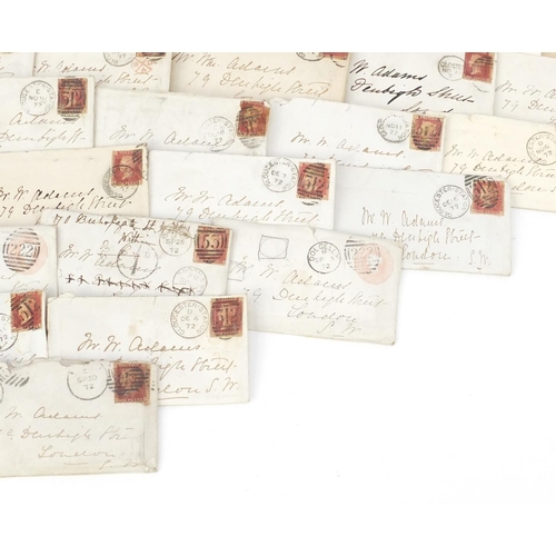 323 - Collection of Victorian postal history covers, mostly with penny reds