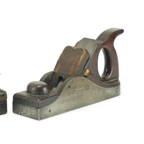 160 - Two 19th century wood working planes including one rosewood, the largest 30.5cm in length