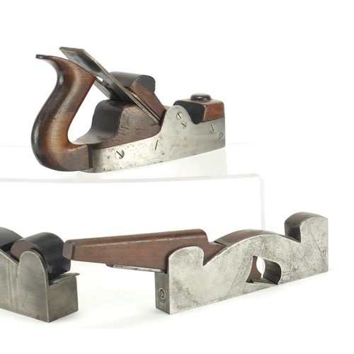 159 - Three 19th century wood working planes including one rosewood