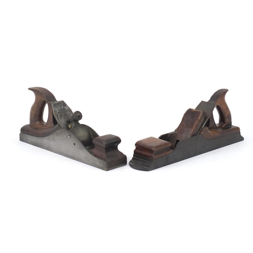 161 - Two 19th century beech wood working planes, 39cm in length