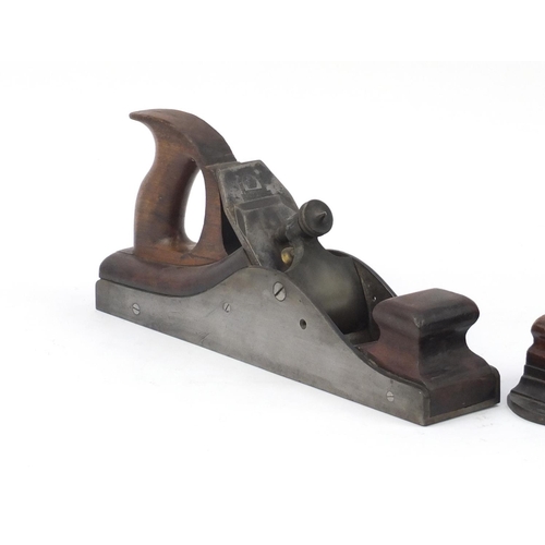 161 - Two 19th century beech wood working planes, 39cm in length