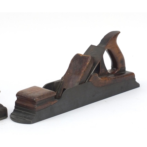 161 - Two 19th century beech wood working planes, 39cm in length