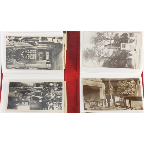 305 - Topographical and social history postcards arranged in three albums, some photographic including Dur... 