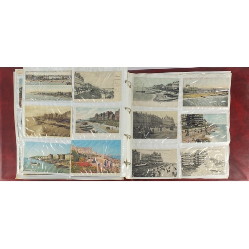 303 - Early 20th century and later Eastbourne postcards, some photographic arranged in an album including ... 