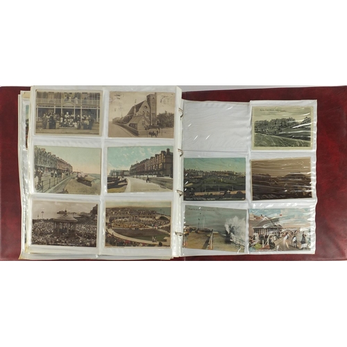 303 - Early 20th century and later Eastbourne postcards, some photographic arranged in an album including ... 