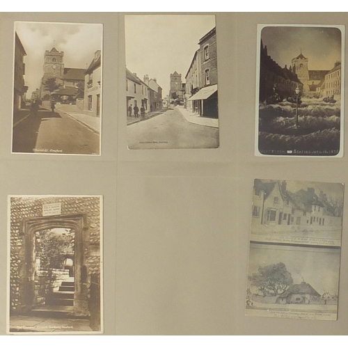 301 - Early 20th century and later mostly local social history postcards, some photographic arranged in an... 