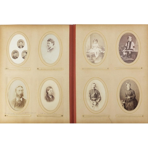 300 - 19th century black and white family photographs relating to Surgeon Thomas Jackman, arranged in a le... 