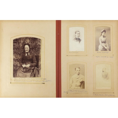 300 - 19th century black and white family photographs relating to Surgeon Thomas Jackman, arranged in a le... 