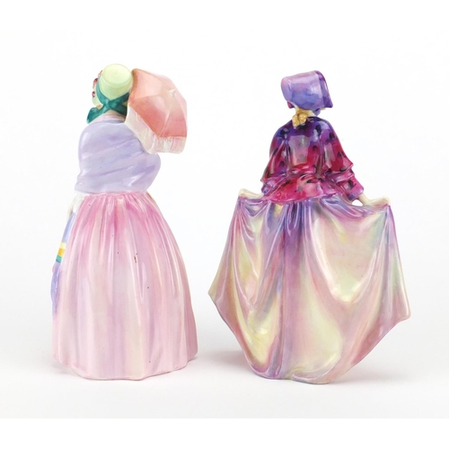 2623 - Two Royal Doulton figurines, Miss Demure HN1402 and Sweet Anne HN1497, the largest 19cm high