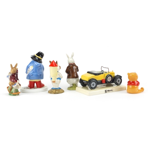 2567 - Collectable china including a Carlton Ware Bull-nose Morris, Beswick Winnie the Pooh, Coalport Paddi... 