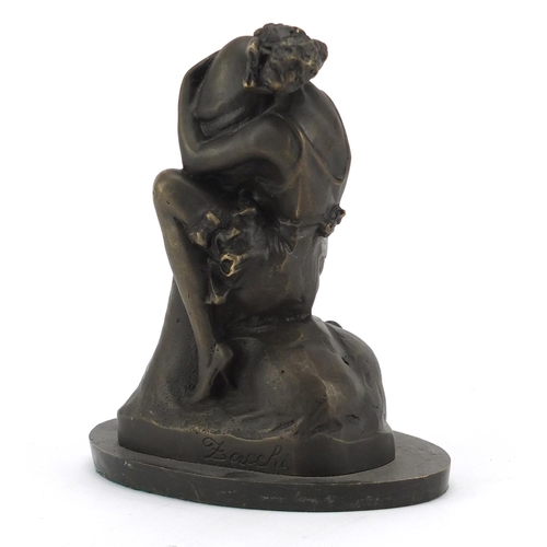 2476 - Erotic bronze study of a female, 19cm high