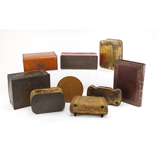 2249 - Vintage advertising tins including a Huntley & Palmers bell, Huntley & Palmers suitcase, Huntley & P... 