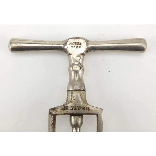 89 - Five 19th century corkscrews comprising four Surprise examples by George Willet and a Victor, the la... 