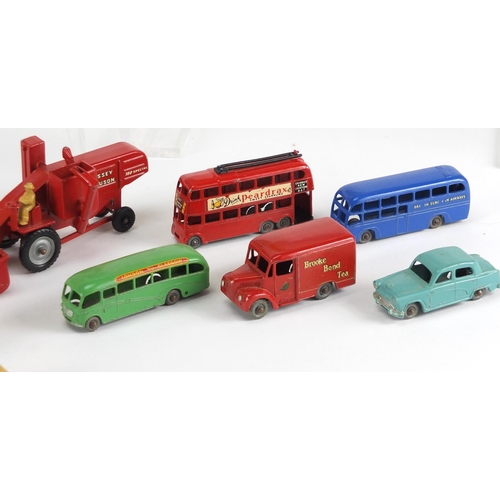 153 - Vintage die cast toys with boxes including Matchbox Moko Lesney, Corgi toys Massey-Ferguson 65 tract... 