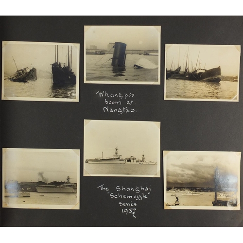 294 - Good collection of Chinese black and white photographs relating to The Battle of Shanghai, including... 