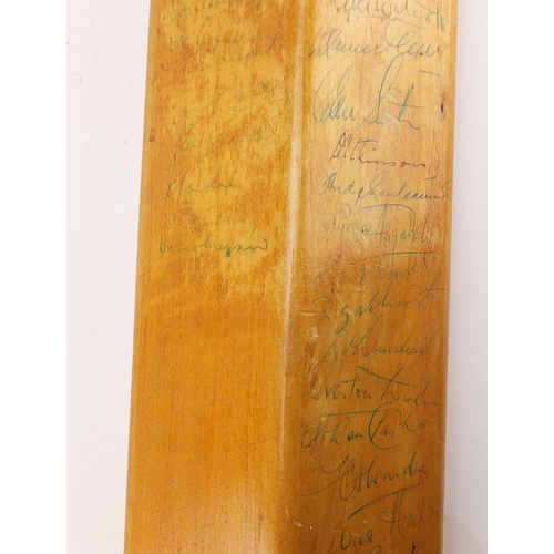 290 - 1950's Gradidge cricket bat signed by The West Indies and England teams, 90cm in length