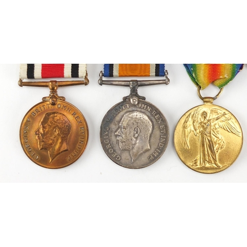 343 - British Military World War I pair and faithful service medal with related paperwork, the pair awarde... 