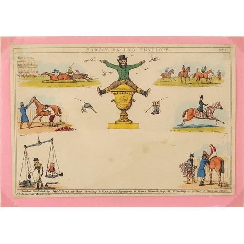 310 - Victorian Fores's racing envelope No.5, hand coloured, designed by James Doyle, printed by J R Jobbi... 