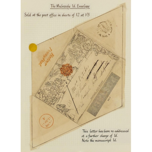 313 - Victorian Mulready 1d envelope designed by John Thompson