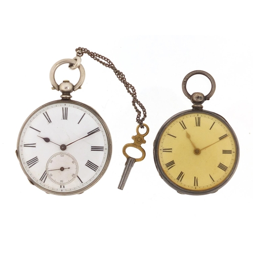 1148 - Georgian silver ladies open face pocket watch and a gentleman's fine silver open face pocket watch w... 