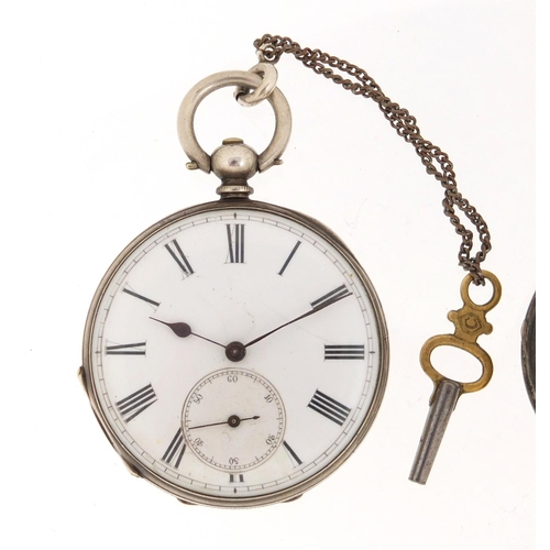 1148 - Georgian silver ladies open face pocket watch and a gentleman's fine silver open face pocket watch w... 