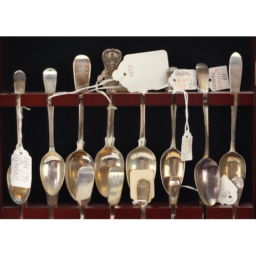 906 - Forty eight Georgian silver teaspoons, various dates and makers including John Arnell, William Bainb... 