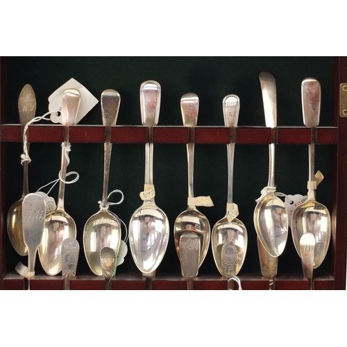 906 - Forty eight Georgian silver teaspoons, various dates and makers including John Arnell, William Bainb... 