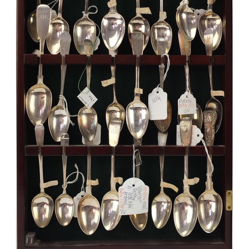 906 - Forty eight Georgian silver teaspoons, various dates and makers including John Arnell, William Bainb... 