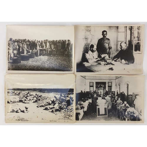 296 - Military interest black and white Young Turk Revolution photographs including examples depicting Ism... 
