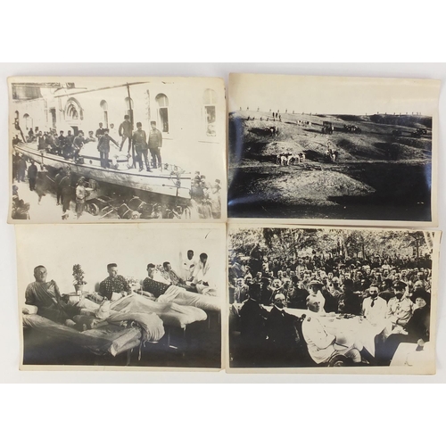 296 - Military interest black and white Young Turk Revolution photographs including examples depicting Ism... 