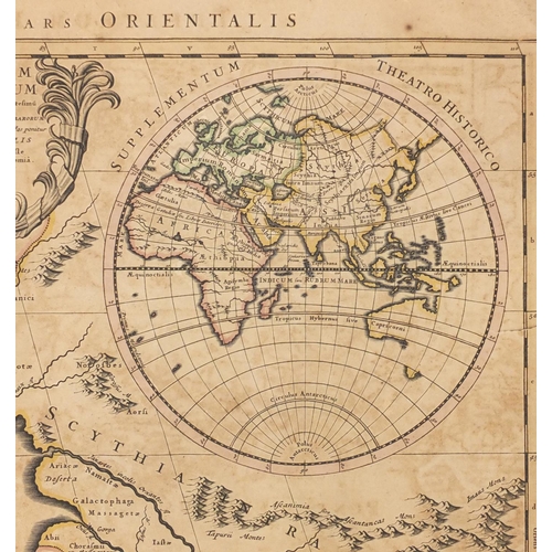 273 - 18th century Theatrum Historicum Pars Orientalis hand coloured map, made by Guillaume De L'Lsle, unf... 