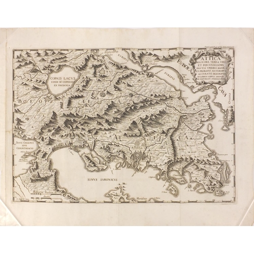 275 - Two antique maps comprising a 16th century by Abrahas Ortelius, titled 'Andegavensium Ditionis Vera ... 