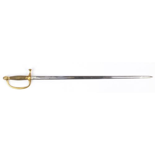 367A - 19th century Military interest Civil War sword, by James Mcf Co Chicope, dated 1864, 87.5cm in lengt... 