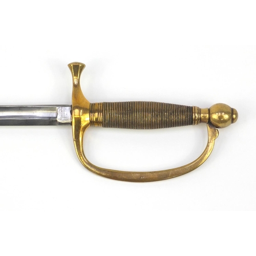 367A - 19th century Military interest Civil War sword, by James Mcf Co Chicope, dated 1864, 87.5cm in lengt... 