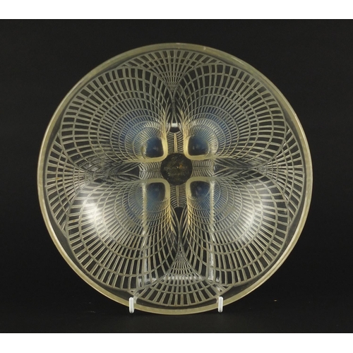 745 - René Lalique opalescent coquilles glass bowl, etched R Lalique France and numbered 3200 to the base,... 