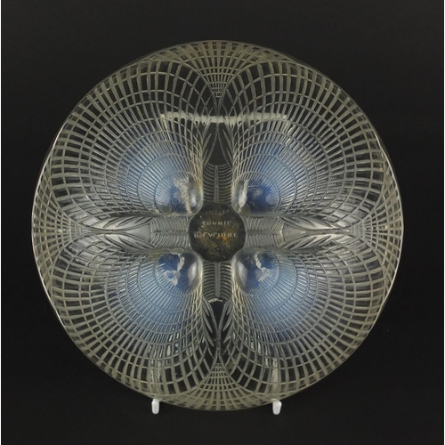 745 - René Lalique opalescent coquilles glass bowl, etched R Lalique France and numbered 3200 to the base,... 