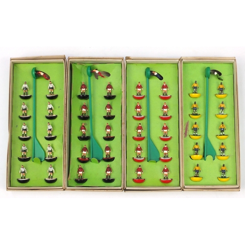 155 - Vintage Subbuteo table soccer with boxes including Five sides, continental club edition, teams and E... 