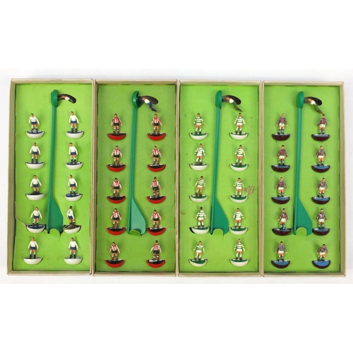 155 - Vintage Subbuteo table soccer with boxes including Five sides, continental club edition, teams and E... 