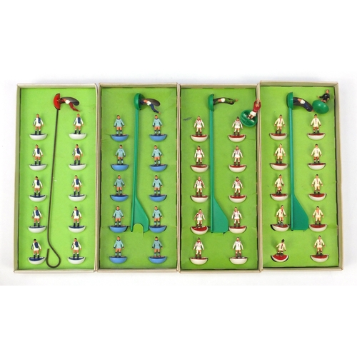 155 - Vintage Subbuteo table soccer with boxes including Five sides, continental club edition, teams and E... 