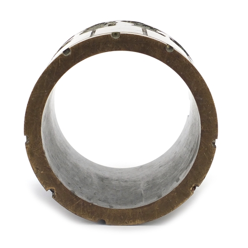 20 - Early 20th century bronze animal chocolate mould, 23.5cm high x 20cm in diameter